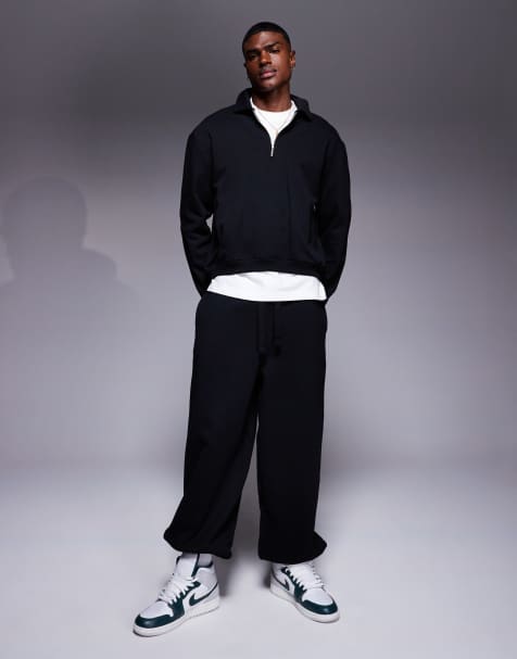 ASOS DESIGN - Pantalon de jogging oversize en tissu épais 400 g/m² de qualité supérieure - Noir - view 1