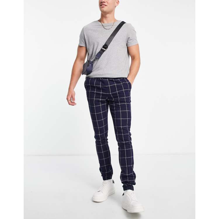 ASOS DESIGN Pantalon de jogging skinny l gant grands carreaux