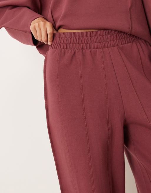 ASOS DESIGN - Pantalon de jogging ultra ample en maille interlock avec surpiqûres - Rose foncé, 5 de 5