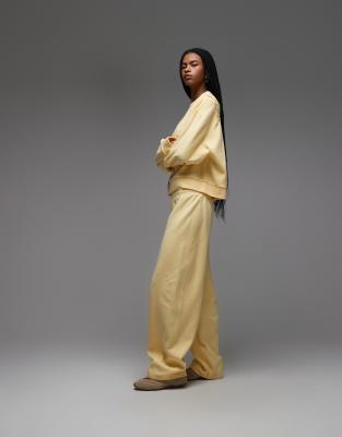 ASOS DESIGN - Pantalon de jogging ultra-doux coupe ultra-bouffante - Jaune