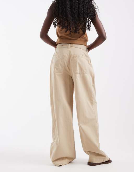 ASOS DESIGN - pantalón de pernera ancha cruzado en strone, 5 de 5