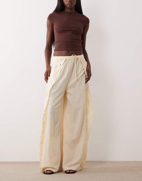 ASOS DESIGN - pantalón de playa con bordado calado - view 1