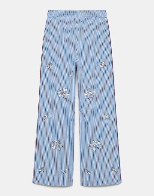 ASOS DESIGN - Pantalon de pyjama d'ensemble à rayures et ornements, 7 de 12