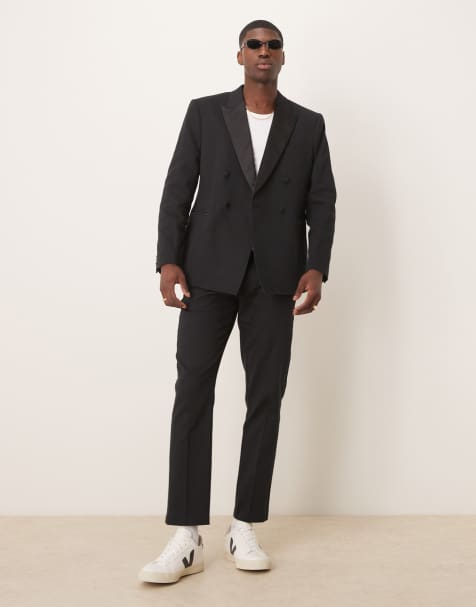 ASOS DESIGN - Pantalon de smoking slim et texturé - Noir - view 1