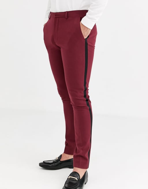 ASOS DESIGN - Smoking ultra slim - Bordeaux, 3 de 3