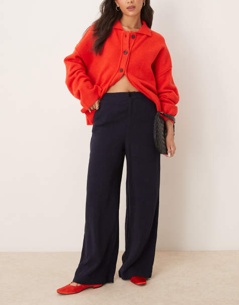 ASOS DESIGN - Pantalon de tailleur coupe dad ample - Bleu marine - view 1