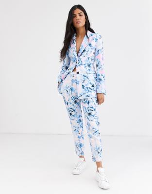 tailleur fleuri femme