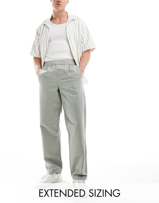 ASOS DESIGN - Pantalon décontracté à enfiler - Vert sauge