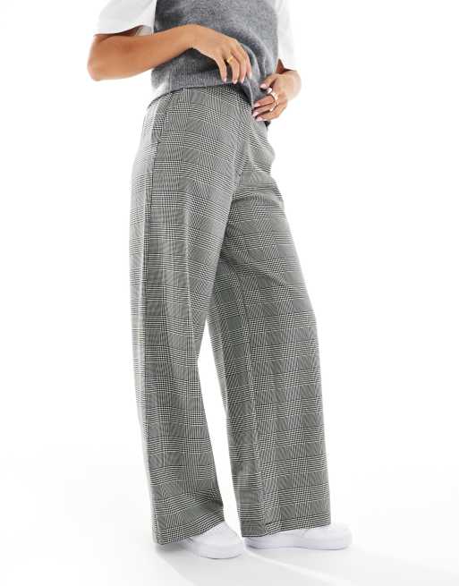 ASOS DESIGN - Pantalon décontracté coupe droite ajustée à motif pied-de-poule - Noir et blanc, 3 de 5