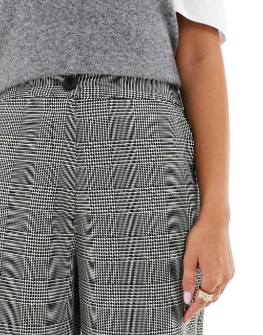 ASOS DESIGN - Pantalon décontracté coupe droite ajustée à motif pied-de-poule - Noir et blanc, 4 de 5