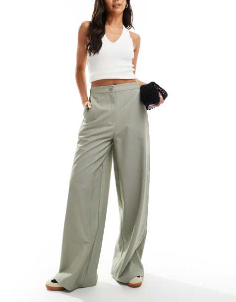 ASOS DESIGN - Pantalon décontracté coupe droite ajustée - Olive - view 1
