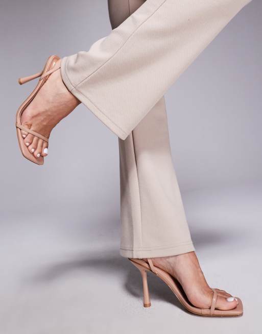 ASOS DESIGN - Pantalon d'ensemble ajusté puis évasé en jersey - Taupe, 3 de 5