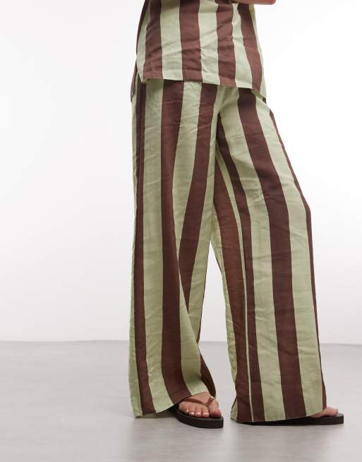 ASOS DESIGN - Pantalon d'ensemble ample à enfiler avec rayures et fente, 3 de 5