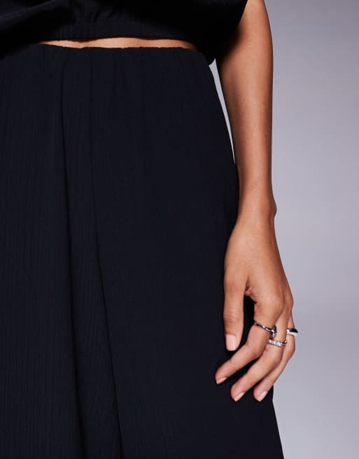 ASOS DESIGN - Pantalon d'ensemble ample et ajusté texturé froissé - Noir, 4 de 5