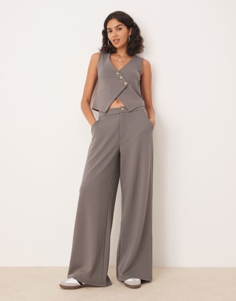 ASOS DESIGN - Pantalon d'ensemble ample - Gris foncé - view 1