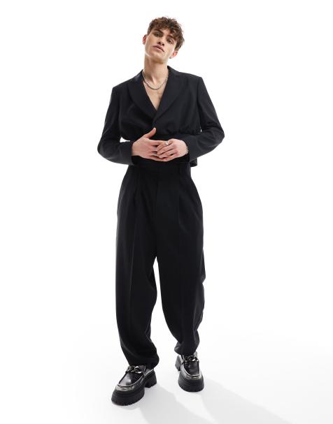 ASOS DESIGN - Pantalon d'ensemble bouffant élégant - Noir - view 1