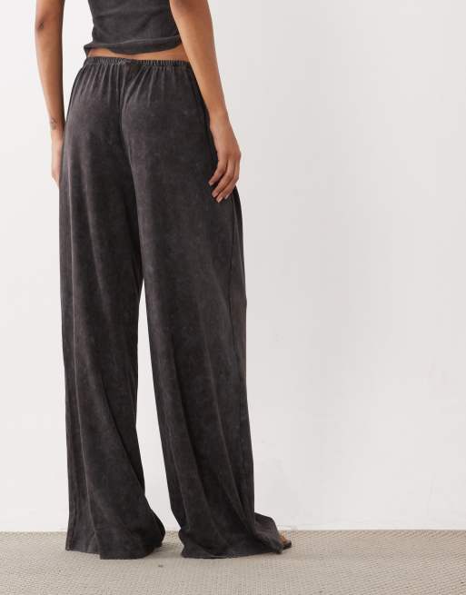 ASOS DESIGN - Pantalon d'ensemble côtelé à taille nouée - Marron délavé, 4 de 5