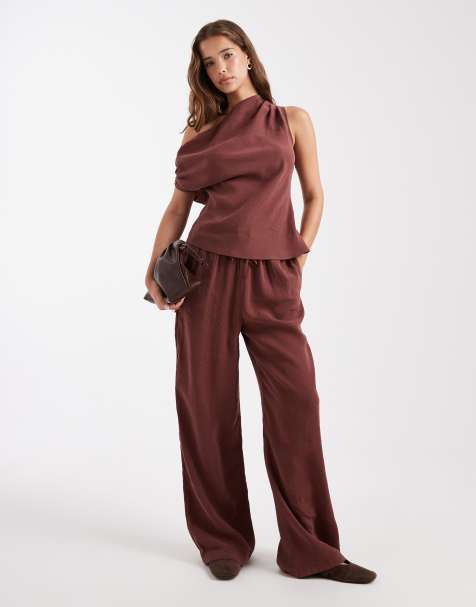 ASOS DESIGN - Pantalon d'ensemble droit à taille nouée - view 1