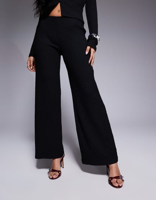 ASOS DESIGN - Pantalon d'ensemble large texturé - Noir, 2 de 5