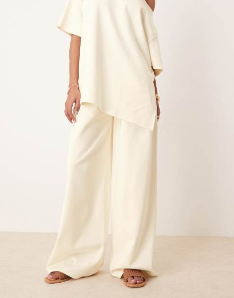 Ensemble 2 Pièces IWOLLENCE Femme - Tenue Élégante Ample, Poches, Ourlet Fendu, Été