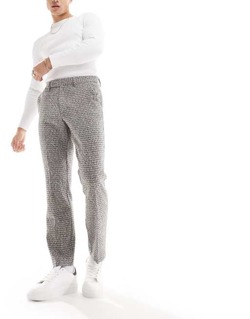 ASOS DESIGN - Pantalon droit élégant en tissu texturé - Noir