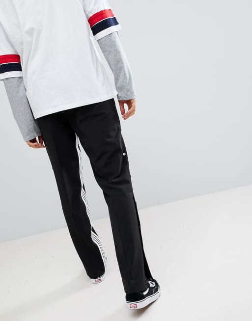 ASOS DESIGN - Pantalon droit habillé avec empiècement rayé et boutons-pression, 2 de 4