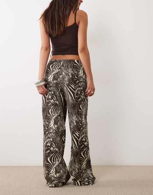 ASOS DESIGN - Pantalon droit taille basse - Imprimé zébré, 2 de 5