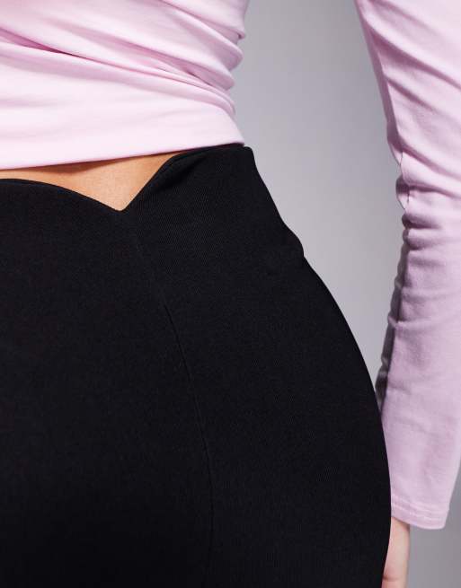 ASOS DESIGN - Pantalon droit taille haute fendu sur le côté - Noir, 2 de 5