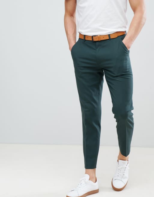 ASOS DESIGN - Pantalon élégant ajusté - Vert forêt