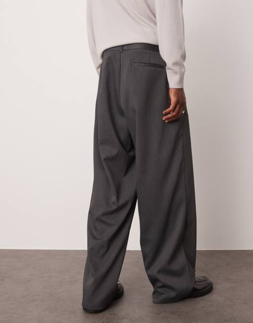 ASOS DESIGN - Pantalon élégant coupe ample évasée - Anthracite, 2 de 5