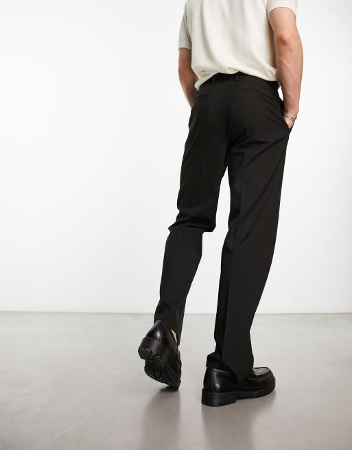 Pantalon coupe droite noir new arrivals