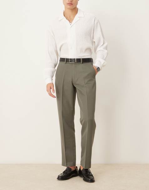 ASOS DESIGN - Pantalon élégant droit - Vert discret - view 1