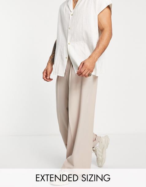 ASOS DESIGN - Pantalon élégant ultra ample - Taupe - view 1