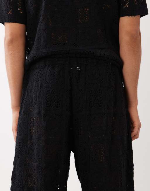 ASOS DESIGN - Pantalon en maille crochetée - Noir, 5 de 5