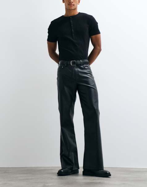 ASOS DESIGN pantalon évasé large noir - view 1