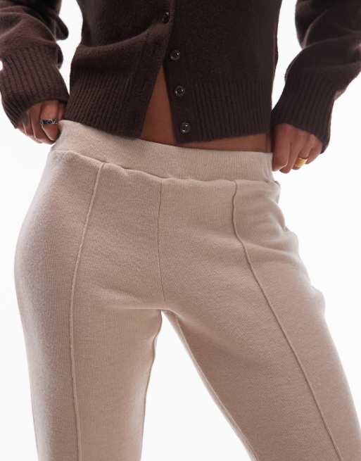 ASOS DESIGN - Pantalon évasé ultra-doux à surpiqûres - Taupe , 3 de 5
