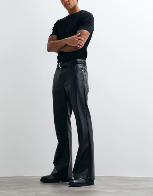 ASOS DESIGN pantalon flare large noir, 5 de 6