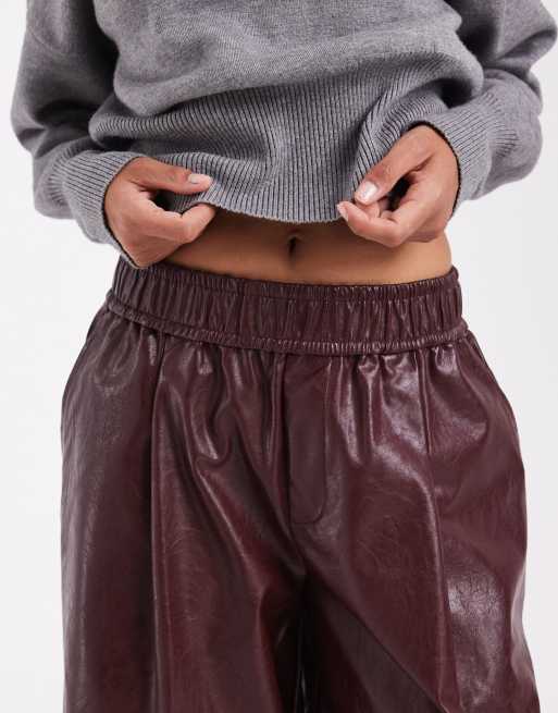 ASOS DESIGN pantalon fuselé ajusté marron effet craquelé, 5 de 5
