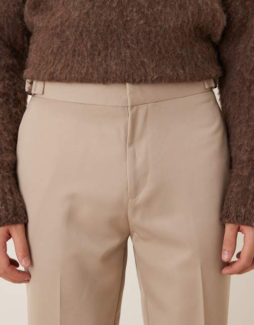 ASOS DESIGN - Pantalon fuselé élégant avec pattes réglables sur les côtés - Taupe, 4 de 5