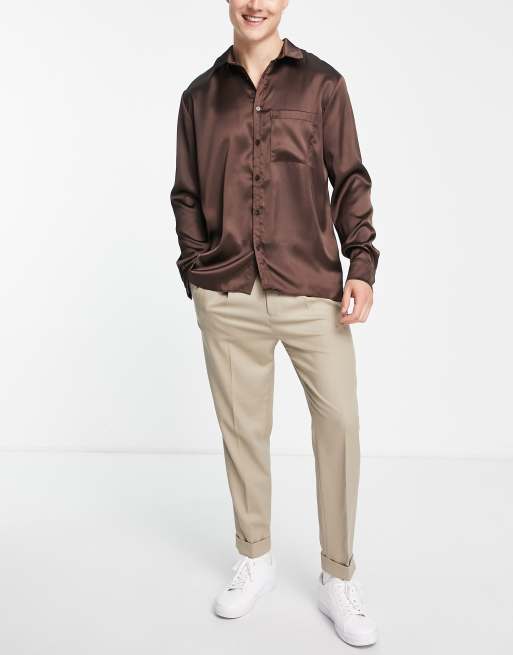 ASOS DESIGN - Pantalon fuselé élégant en sergé - Camel, 3 de 4