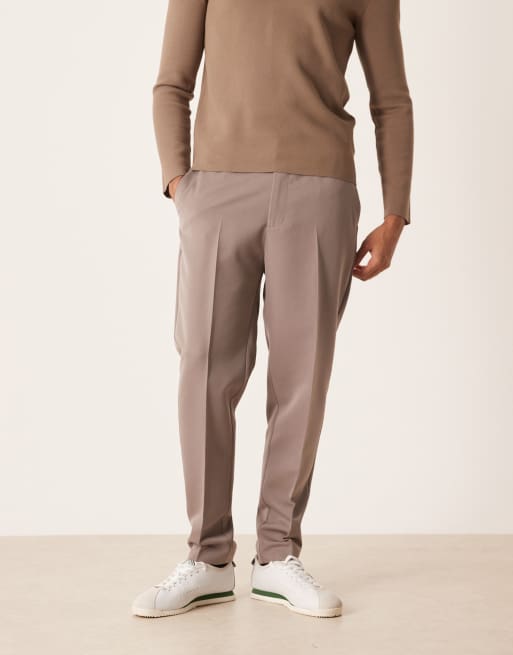 ASOS DESIGN - Pantalon fuselé habillé à enfiler - Marron