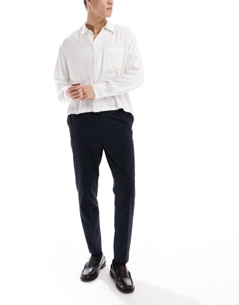 ASOS DESIGN - Pantalon fuselé habillé - Bleu marine - view 1