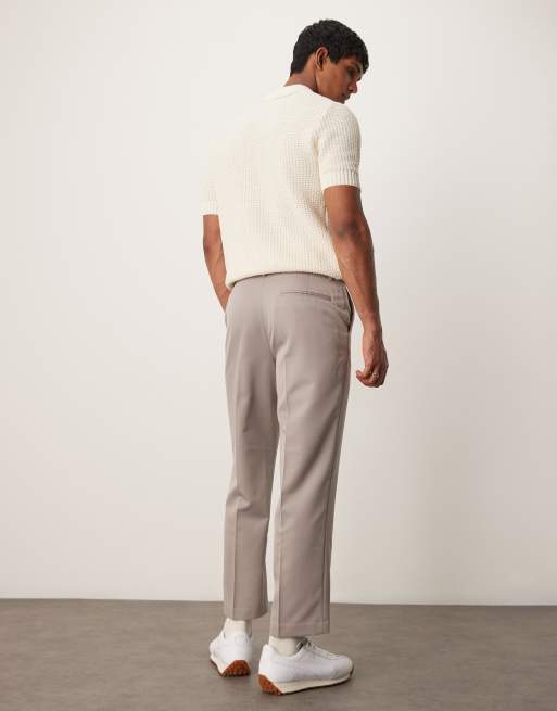 ASOS DESIGN - Pantalon fuselé habillé coupe courte - Taupe foncé, 3 de 5