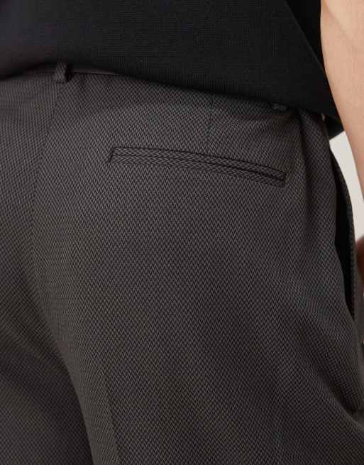 ASOS DESIGN - Pantalon fuselé habillé coupe oversize - Noir micro-texturé, 3 de 5