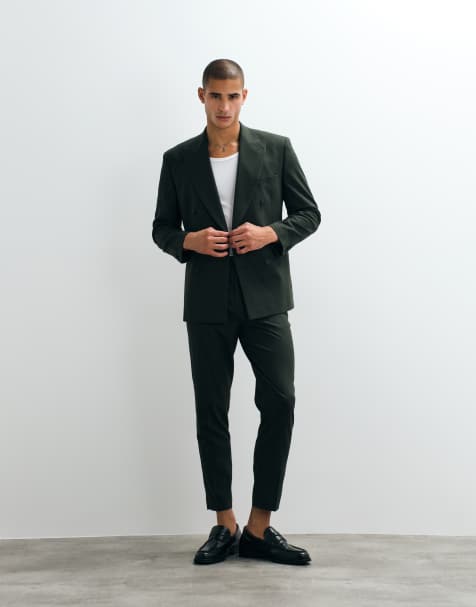 ASOS DESIGN - Pantalon fuselé - Vert foncé - view 1