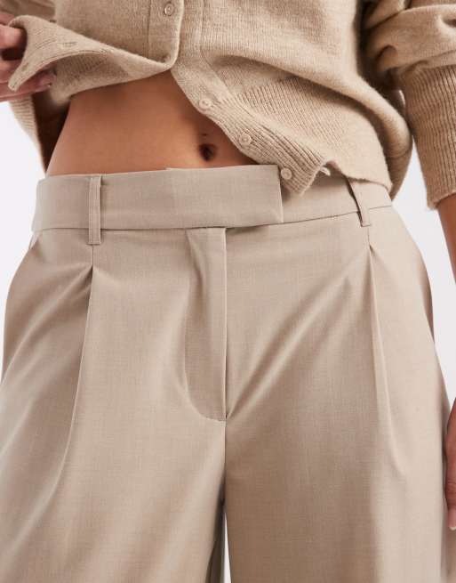 ASOS DESIGN - Pantalon habillé ample à taille basse - Taupe, 3 de 5