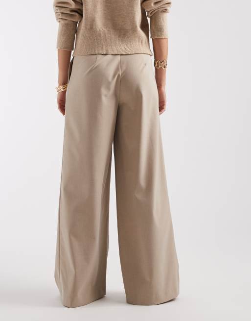 ASOS DESIGN - Pantalon habillé ample à taille basse - Taupe, 5 de 5