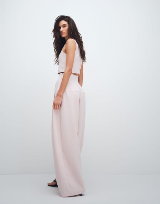 ASOS DESIGN - Pantalon habillé ample avec taille cintrée - Rose, 5 de 12