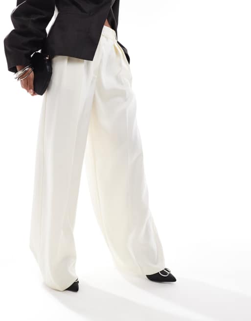 ASOS DESIGN - Pantalon habillé ample - Blanc cassé, 2 de 5