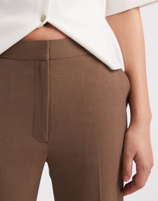 ASOS DESIGN - Pantalon habillé coupe ajustée droite - Taupe foncé, 4 de 5